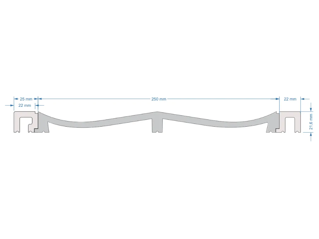 Pravé zakončení lamely, WP004RP, Eterno, 270x2,2x2,2cm, Mardom Decor