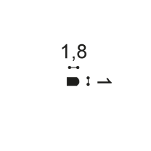 Dekorační nástěnná lišta PX209, 200 x 1 x 1.8cm, Orac Decor