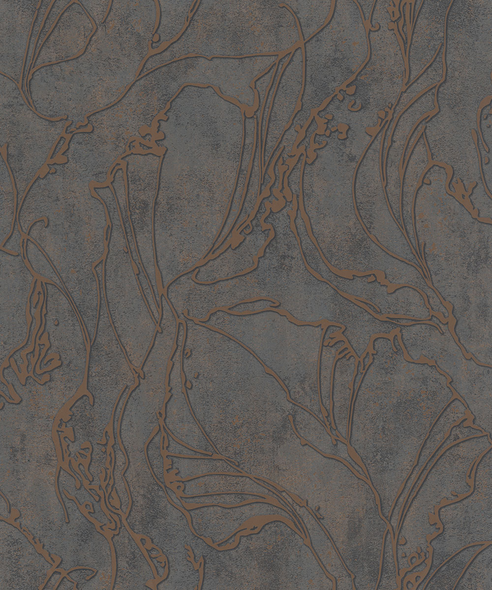 Vliesová tapeta na zeď, hnědo-bronzová, abstraktní vzor, 34256, City Glow, Marburg