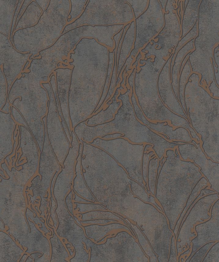 Vliesová tapeta na zeď, hnědo-bronzová, abstraktní vzor, 34256, City Glow, Marburg