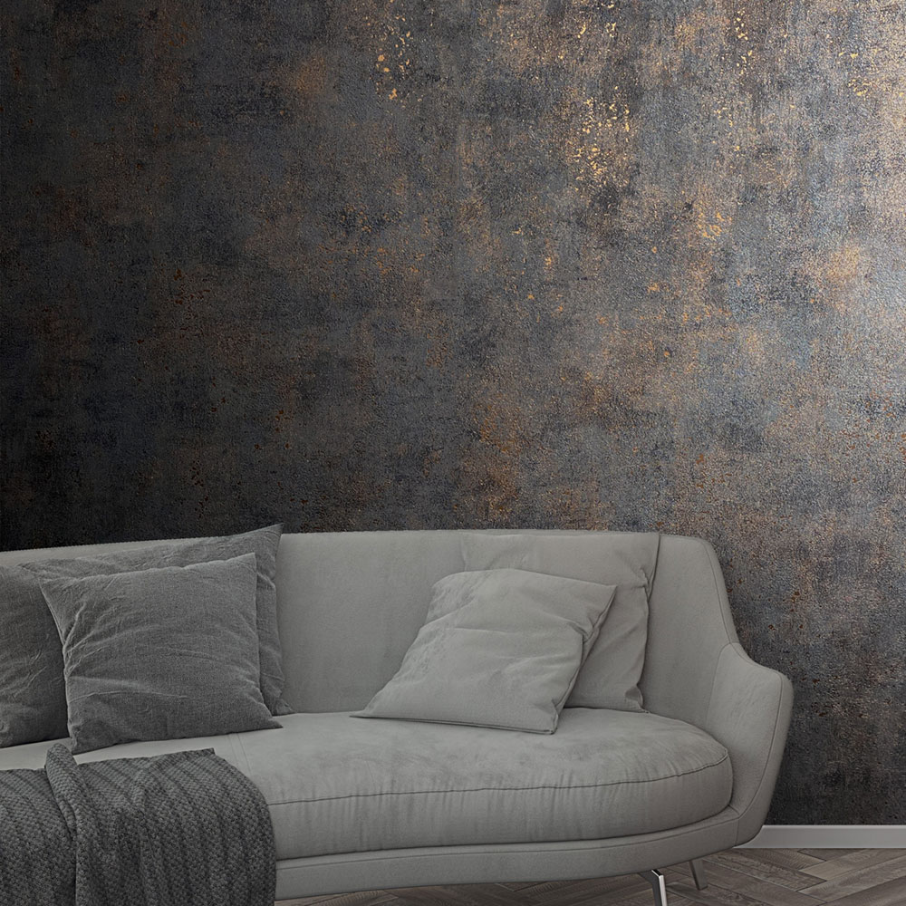 Vliesová tapeta na zeď, černo-hnědá, štuková omítka, 34270, City Glow, Marburg