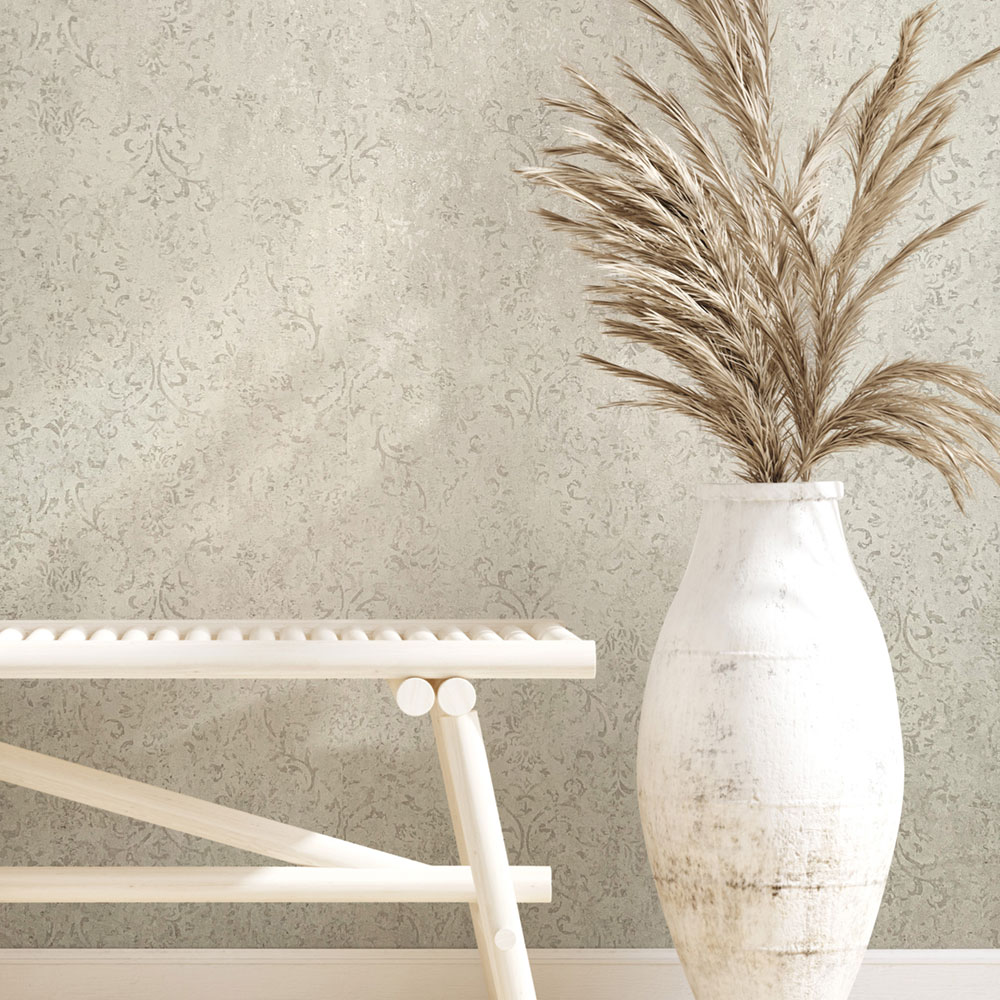 Vliesová tapeta na zeď, bílo-krémová, zámecký vintage vzor, 34290, City Glow, Marburg