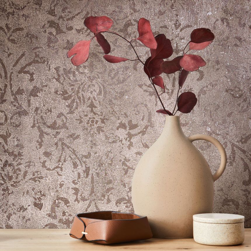 Vliesová tapeta na zeď, hnědá, zámecký vintage vzor, 34293, City Glow, Marburg