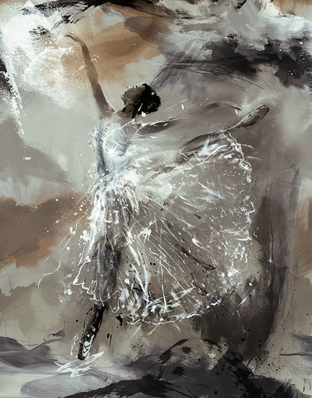 Vliesová obrazová tapeta na zeď, baletka, 35097, City Romance, Marburg