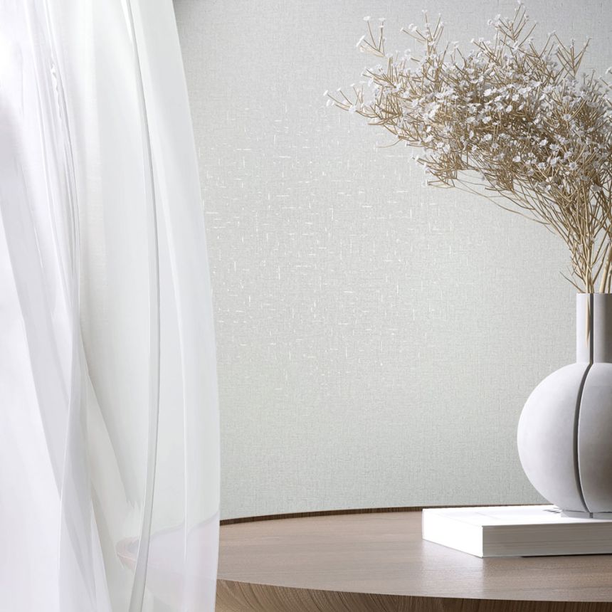 Vliesová tapeta na zeď, bílá, látková textura, 35115, City Romance, Marburg