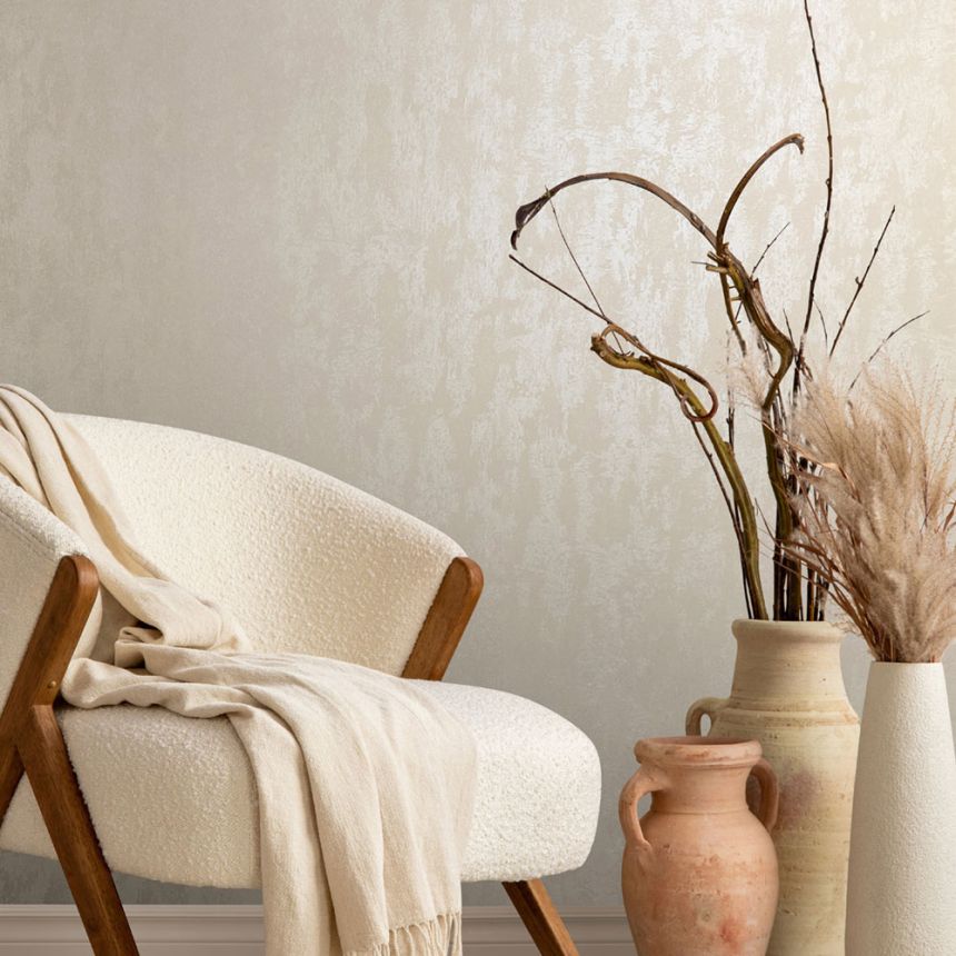 Vliesová tapeta na zeď, béžová, štuková omítka, 35128, City Romance, Marburg