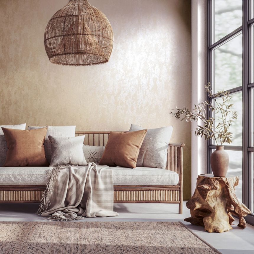 Vliesová tapeta na zeď, béžová, štuková omítka, 35131, City Romance, Marburg