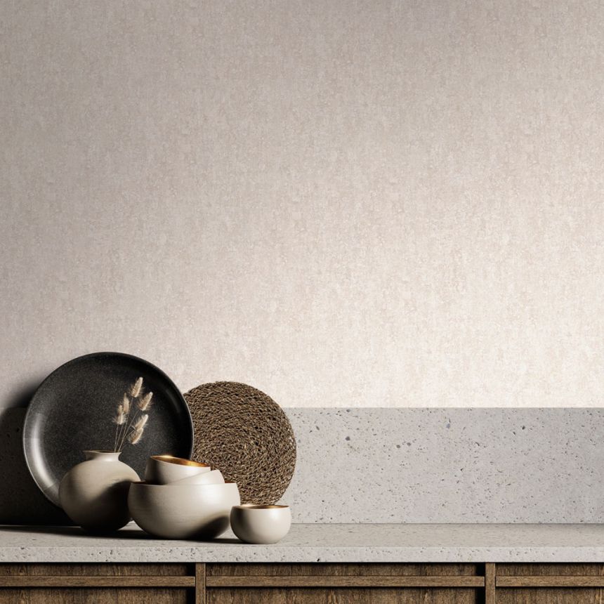 Vliesová tapeta na zeď, béžová, štuková omítka, 35138, City Romance, Marburg