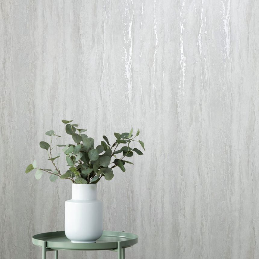 Vliesová tapeta na zeď, bílá, štuková omítka, 35153, City Romance, Marburg
