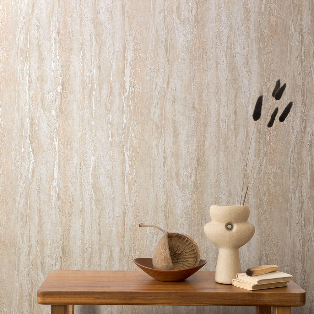 Vliesová tapeta na zeď, béžovo-růžová, štuková omítka, 35154, City Romance, Marburg