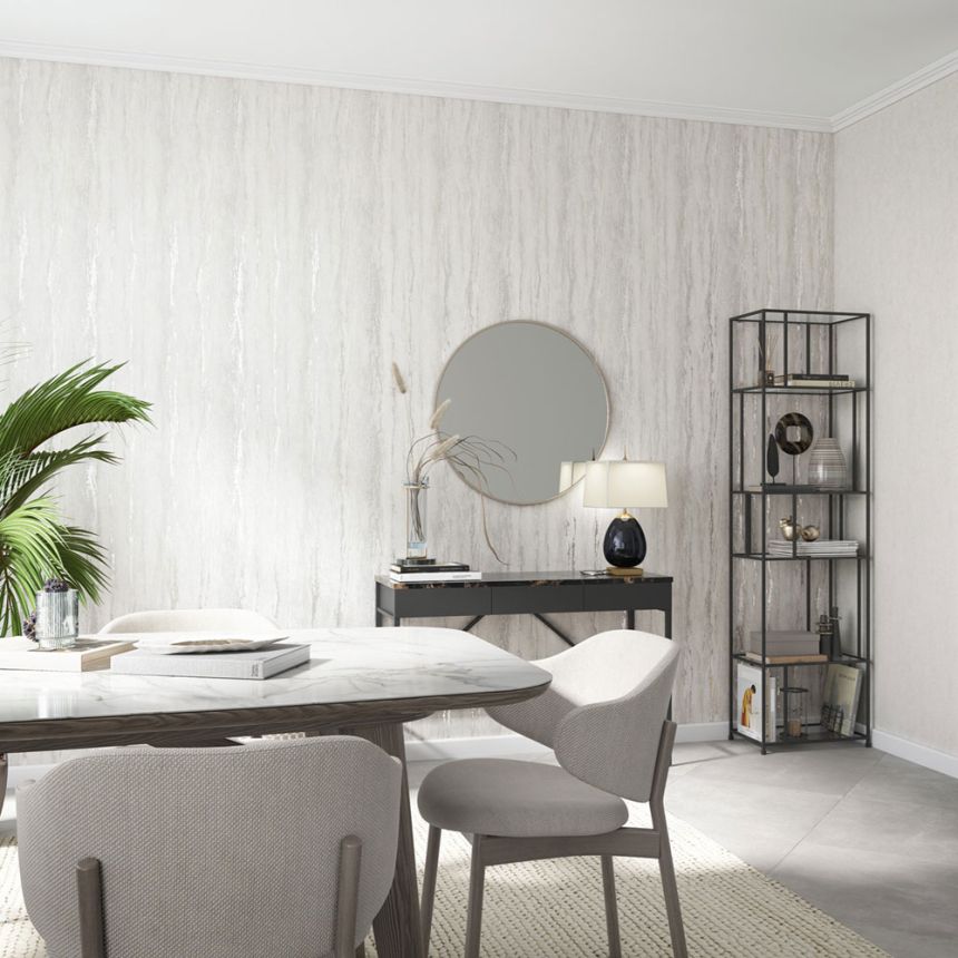 Vliesová tapeta na zeď, šedá, štuková omítka, 35155, City Romance, Marburg