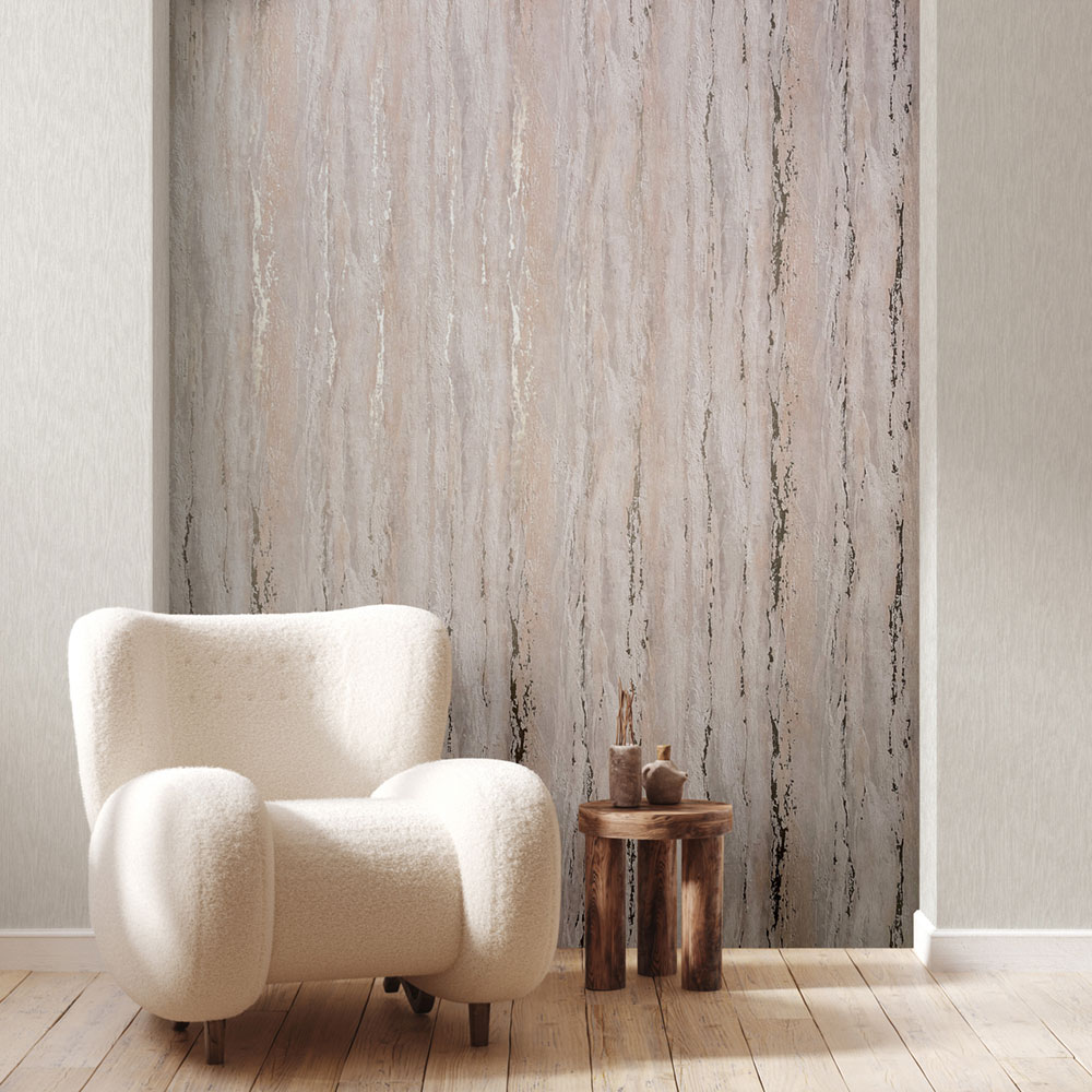 Vliesová tapeta na zeď, béžovo-růžová, štuková omítka, 35158, City Romance, Marburg