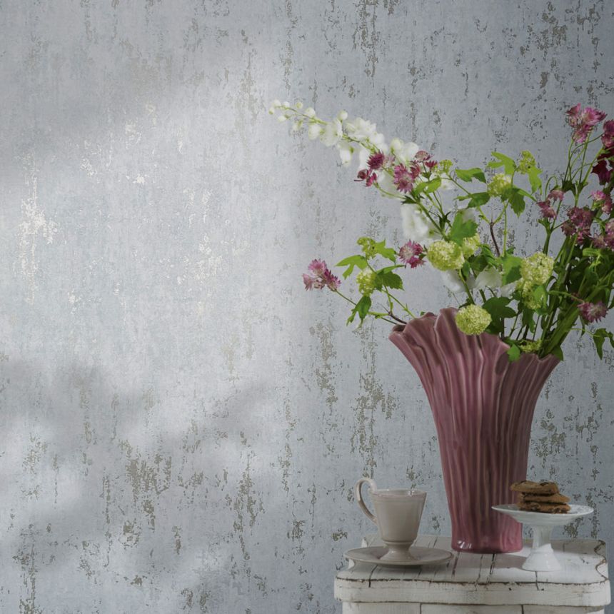 Vliesová tapeta na zeď, tyrkysová, štuková omítka, 35162, City Romance, Marburg