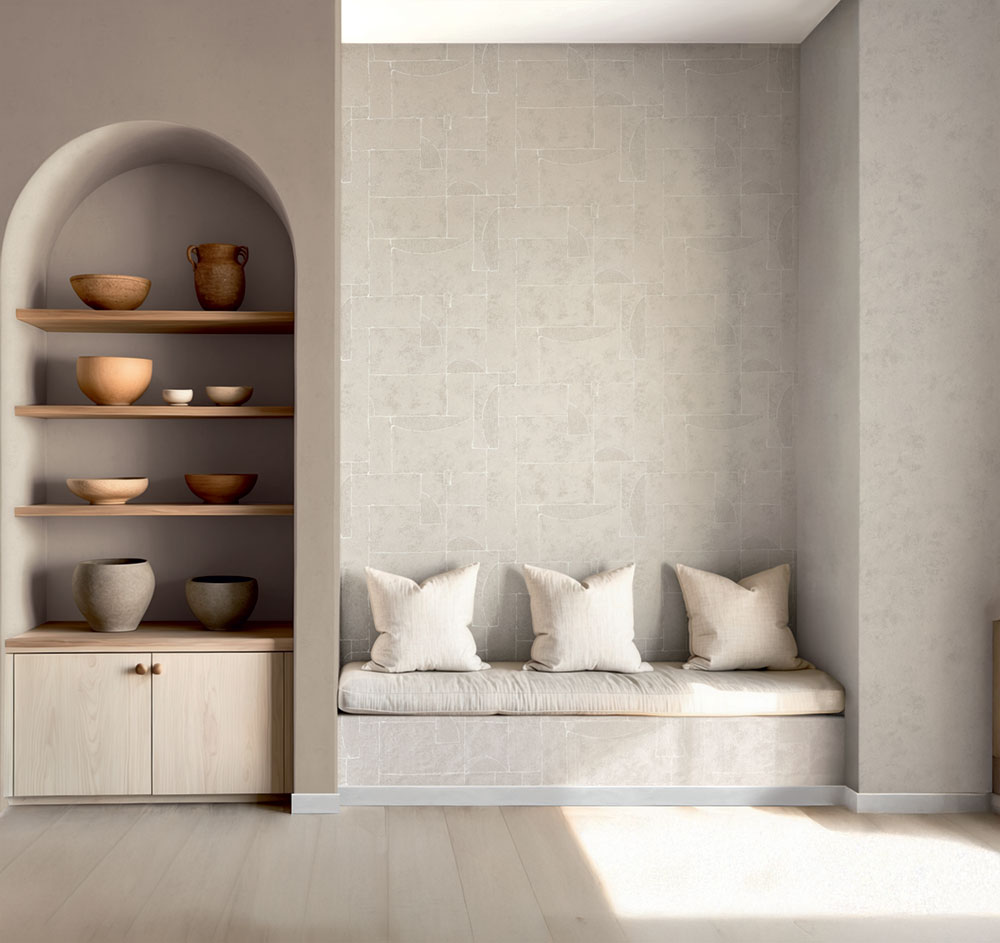 Vliesová tapeta na zeď, hnědá, štuk, 34606, Terra, Marburg