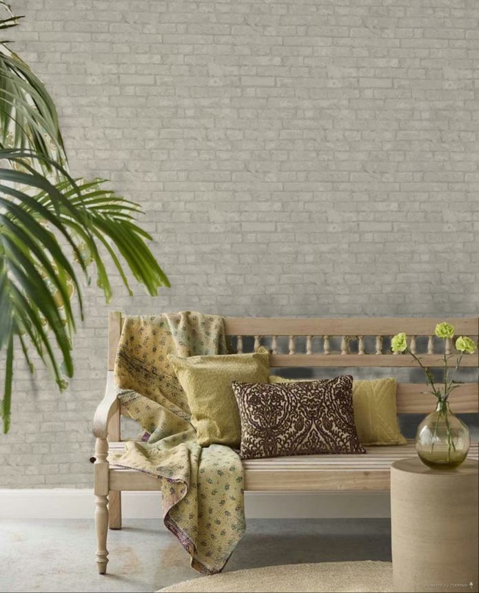 Vliesová tapeta na zeď, šedo-hnědá, cihly, cihlová zeď, 34612, Terra, Marburg