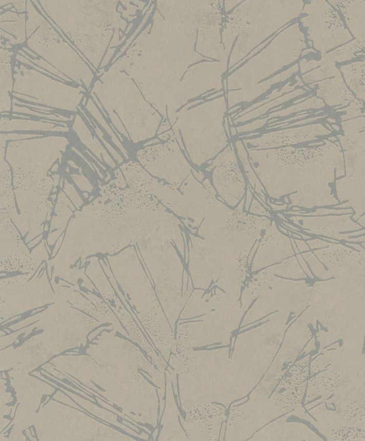 Vliesová tapeta na zeď, šedo-hnědá, grafický vzor, 34614, Terra, Marburg