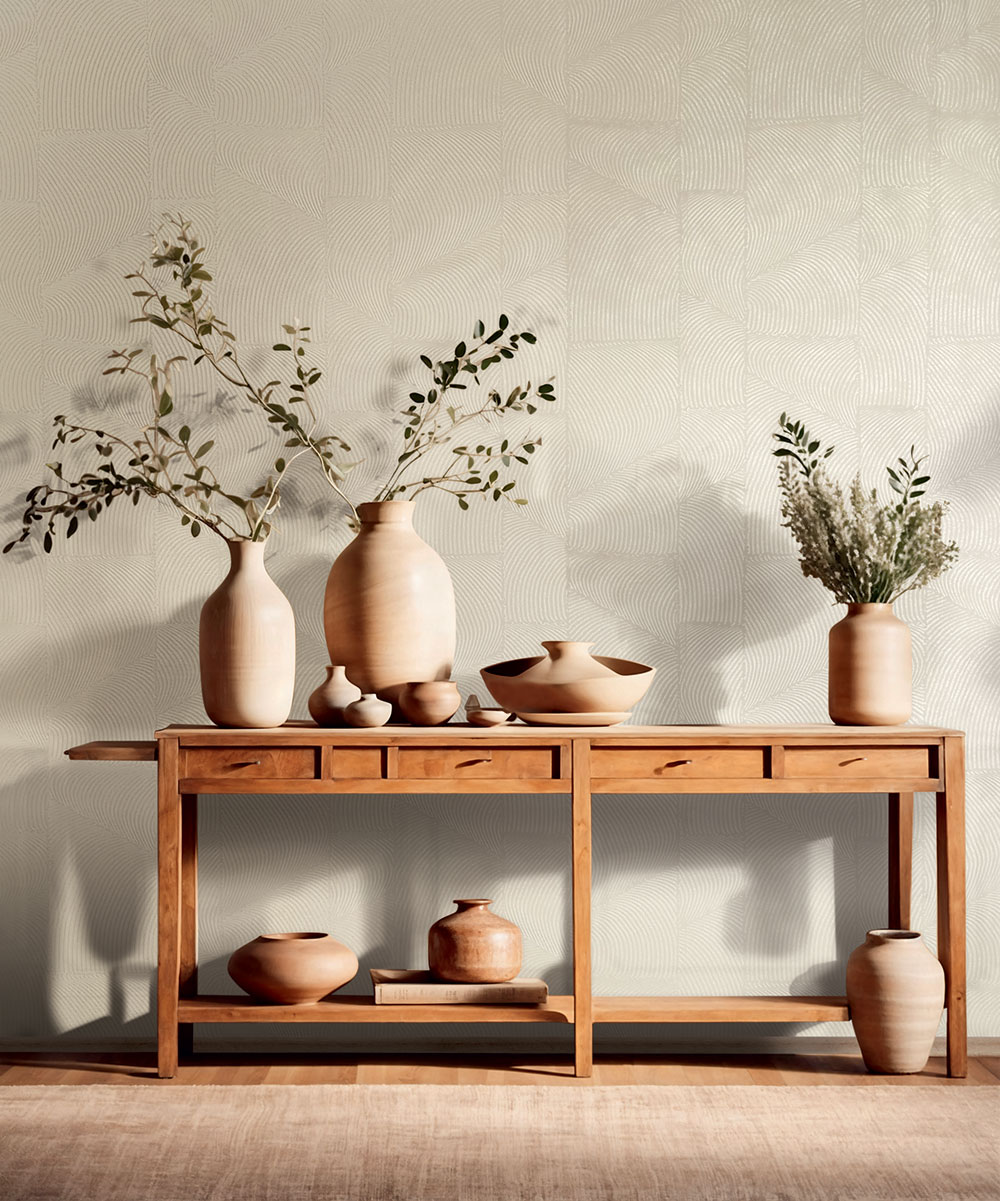 Vliesová tapeta na zeď, krémová, grafický 3D vzor, 34641, Terra, Marburg