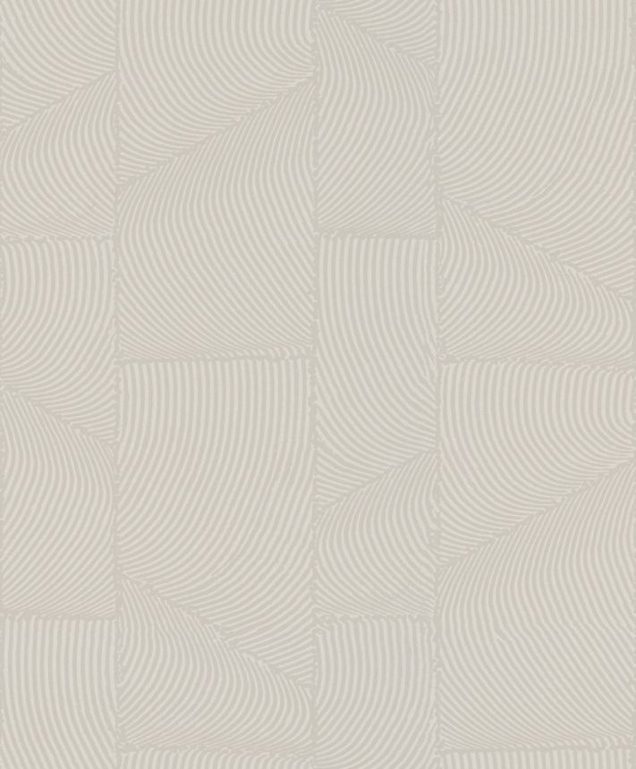 Vliesová tapeta na zeď, šedo-béžová, grafický 3D vzor, 34642, Terra, Marburg