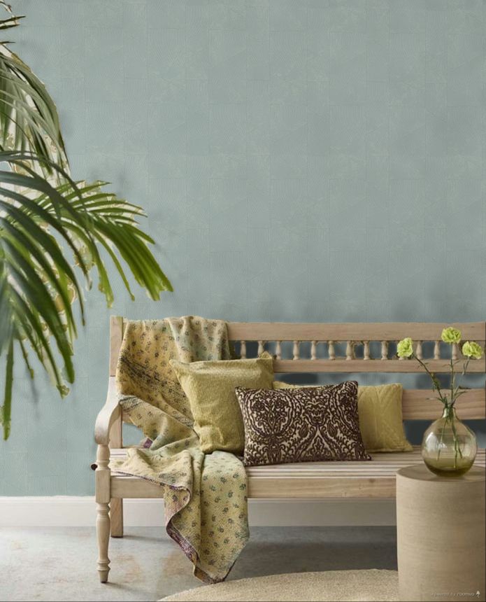 Vliesová tapeta na zeď, šedo-zelená, grafický 3D vzor, 34645, Terra, Marburg