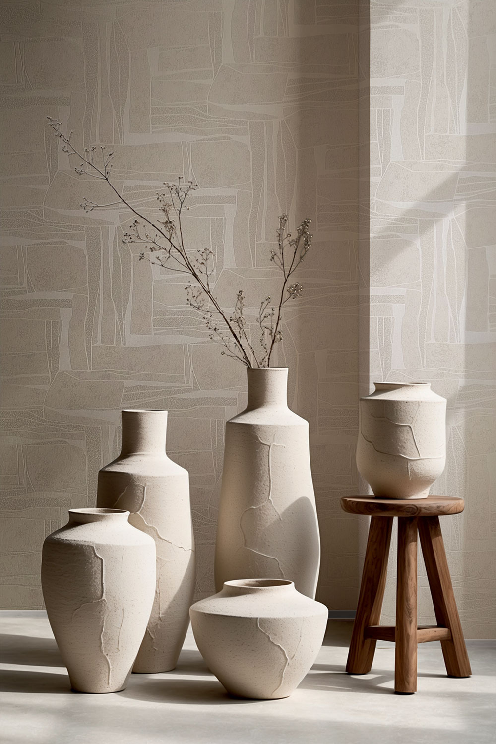 Vliesová tapeta na zeď, šedo-béžová, kámen, 34647, Terra, Marburg