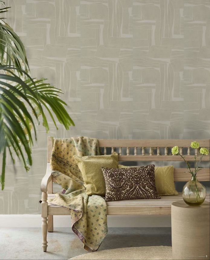 Vliesová tapeta na zeď, hnědo-béžová, kámen, 34648, Terra, Marburg