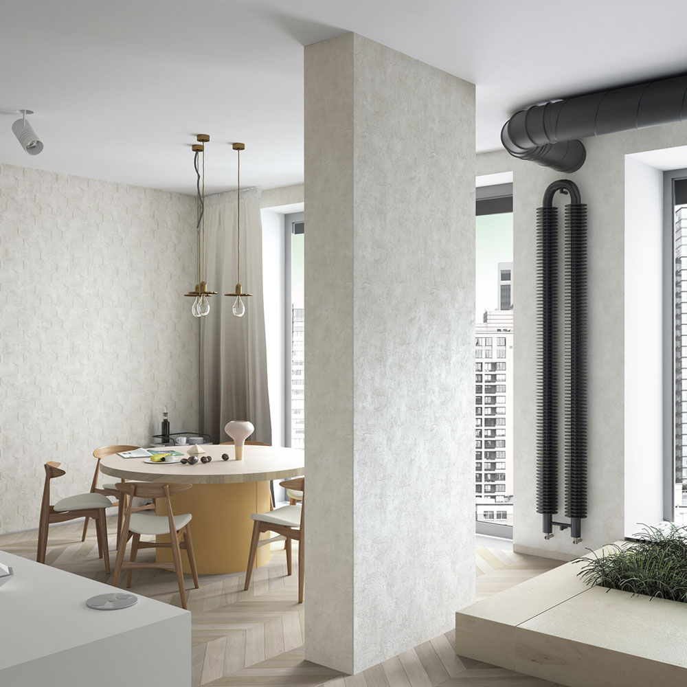 Geometrická vliesová tapeta na zeď, krémová, hexagony, 34158, Loft Superior, Marburg