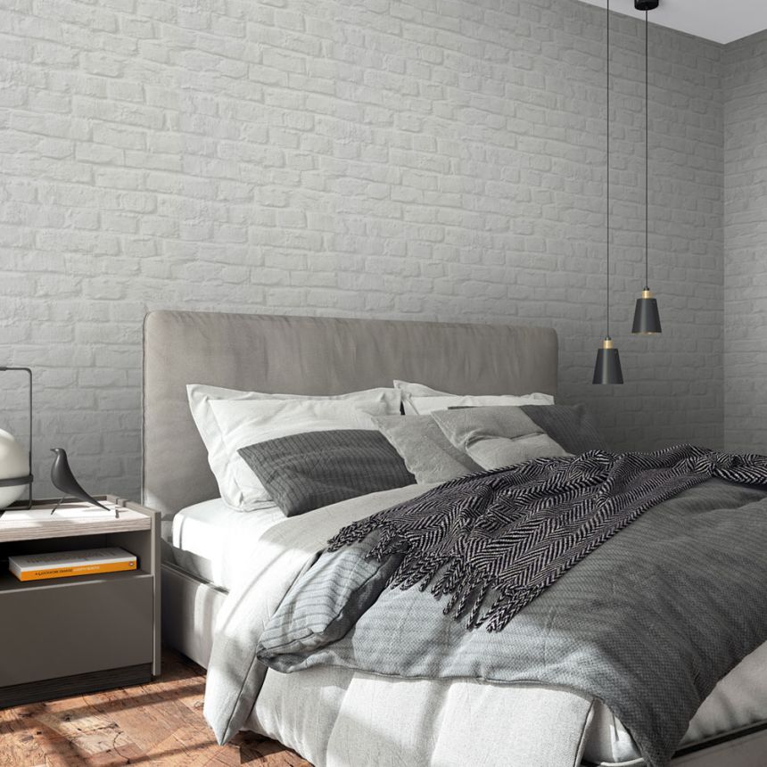 Vliesová tapeta na zeď, šedá, cihly, cihlová zeď, 34166, Loft Superior, Marburg