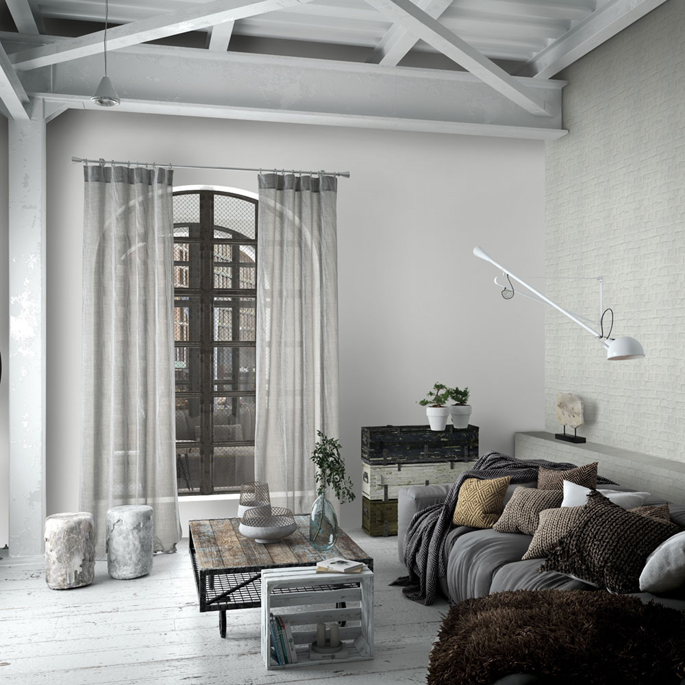 Vliesová tapeta na zeď, bílá, látková textura, 34171, Kumano, Loft Superior, Marburg