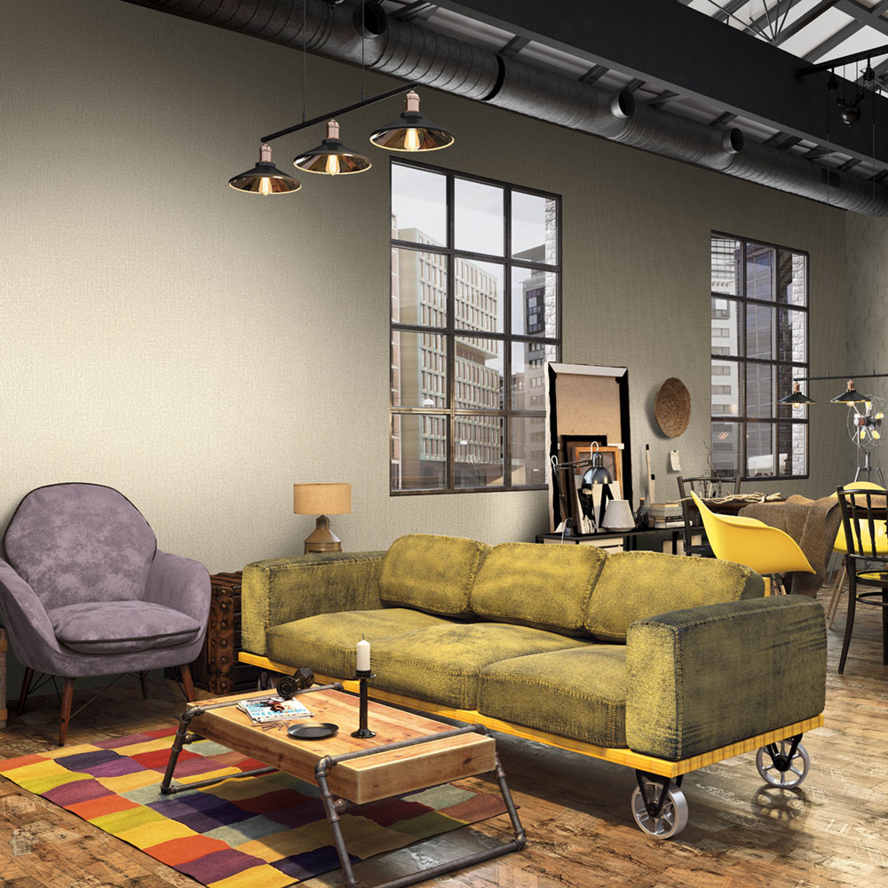 Vliesová tapeta na zeď, béžová, látková textura, 34175, Kumano, Loft Superior, Marburg