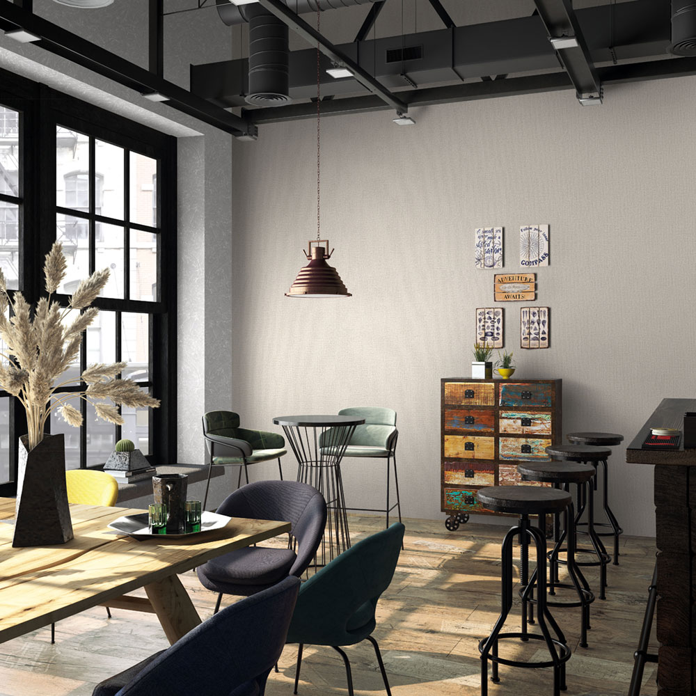 Vliesová tapeta na zeď, krémovo-béžová, látková textura, 34177, Kumano, Loft Superior, Marburg