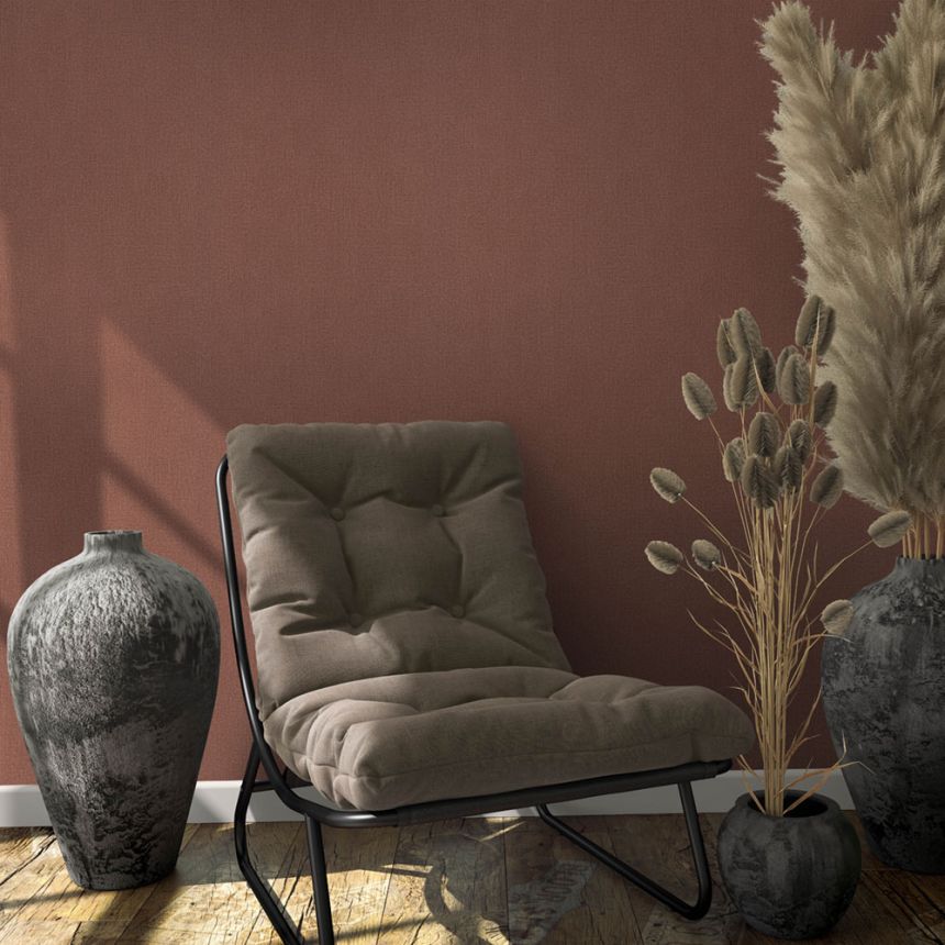 Vliesová tapeta na zeď, červená, látková textura, 34179, Loft Superior, Marburg