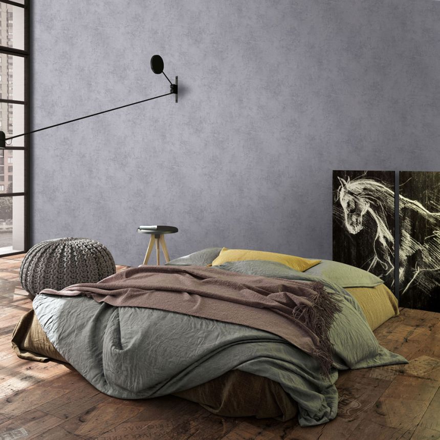 Vliesová tapeta na zeď, šedá, stěrka, 34187, Loft Superior, Marburg