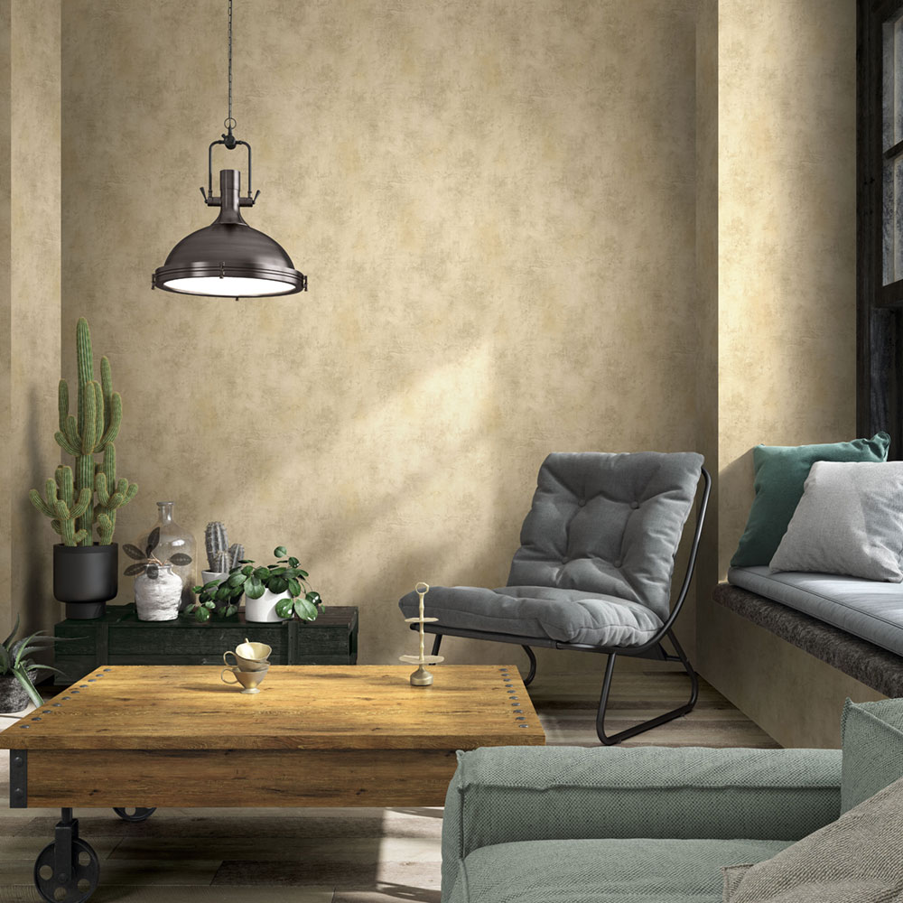 Vliesová tapeta na zeď, hnědá, stěrka, 34190, Loft Superior, Marburg