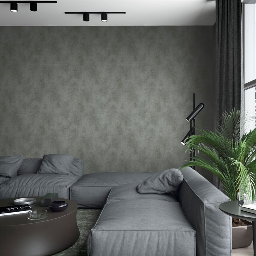 Vliesová tapeta na zeď, šedá, stěrka, 34193, Loft Superior, Marburg