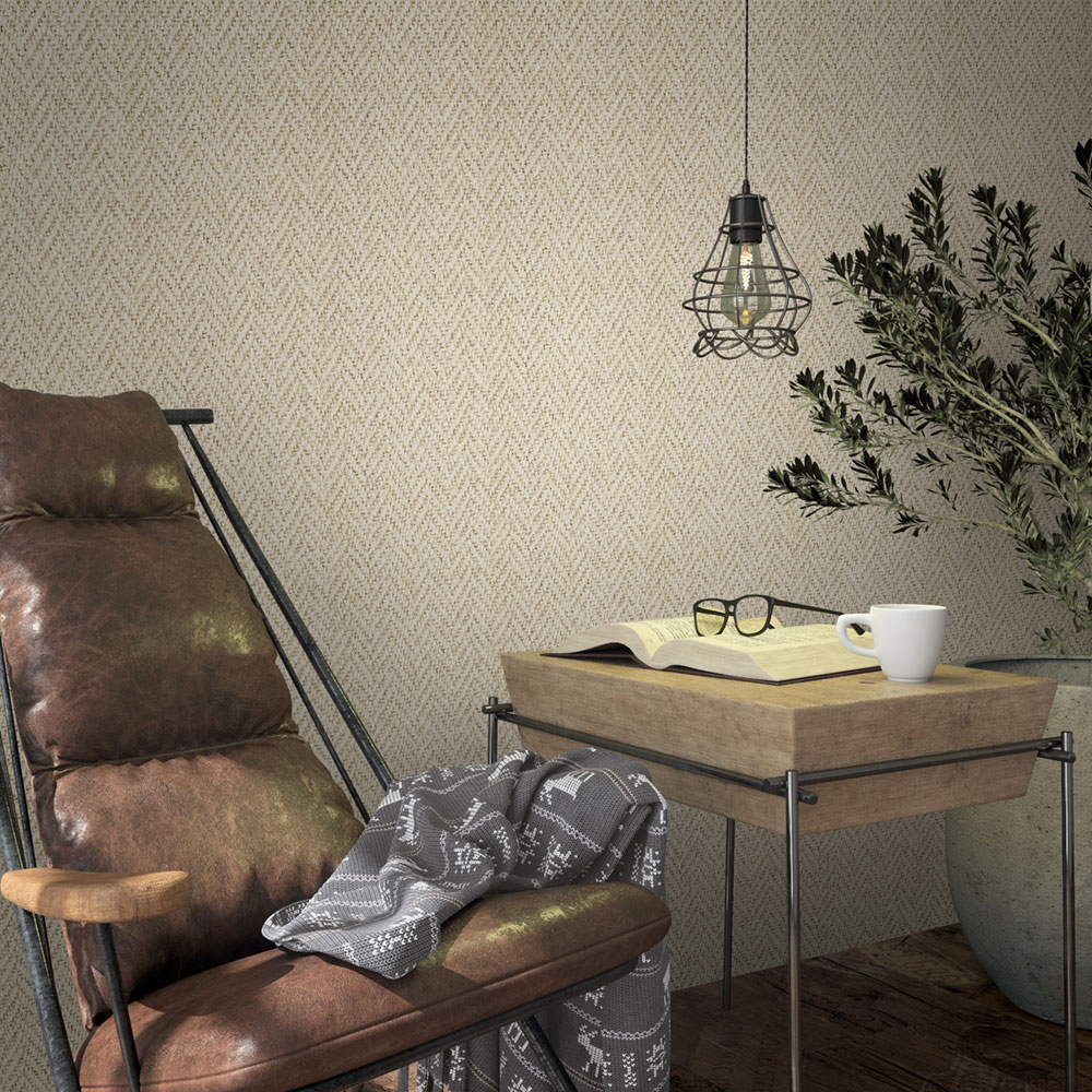 Vliesová tapeta na zeď, béžová, látková textura, 59305, Loft Superior, Marburg