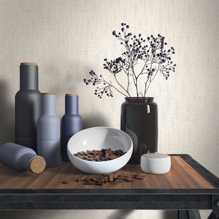 Vliesová tapeta na zeď, šedo-krémová, textura, 59336, Loft Superior, Marburg