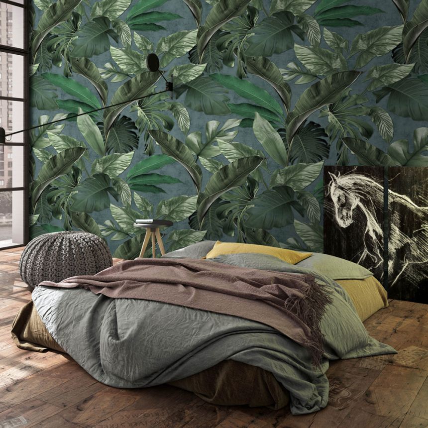 Vliesová obrazová tapeta na zeď, listy, štuk, 34199, Loft Superior, Marburg