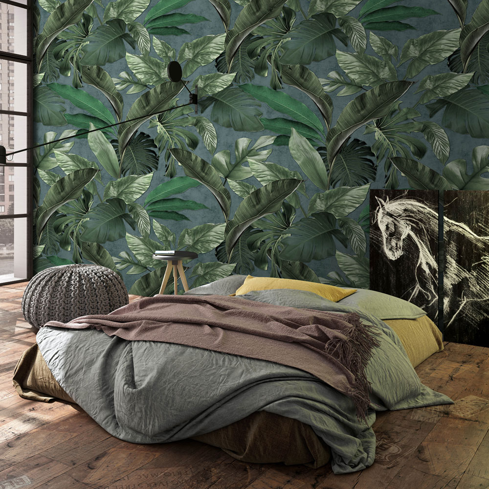 Vliesová obrazová tapeta na zeď, listy, štuk, 34199, Loft Superior, Marburg