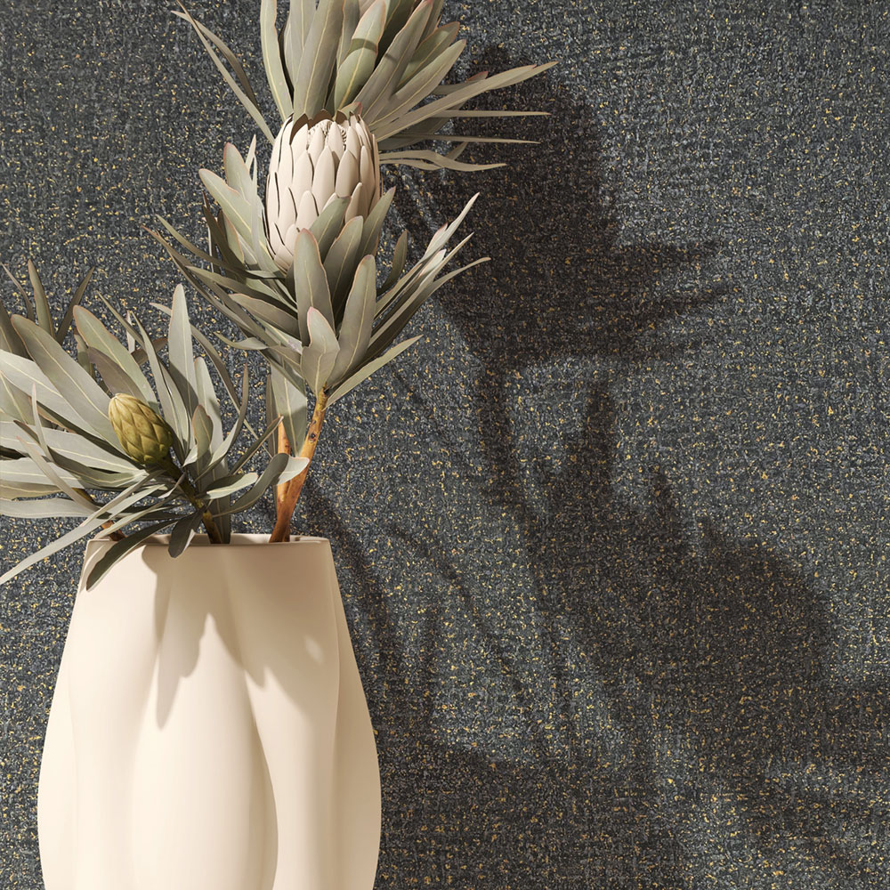 Vliesová tapeta na zeď, černo-zlatá, textura, 35520, Ritus, Marburg