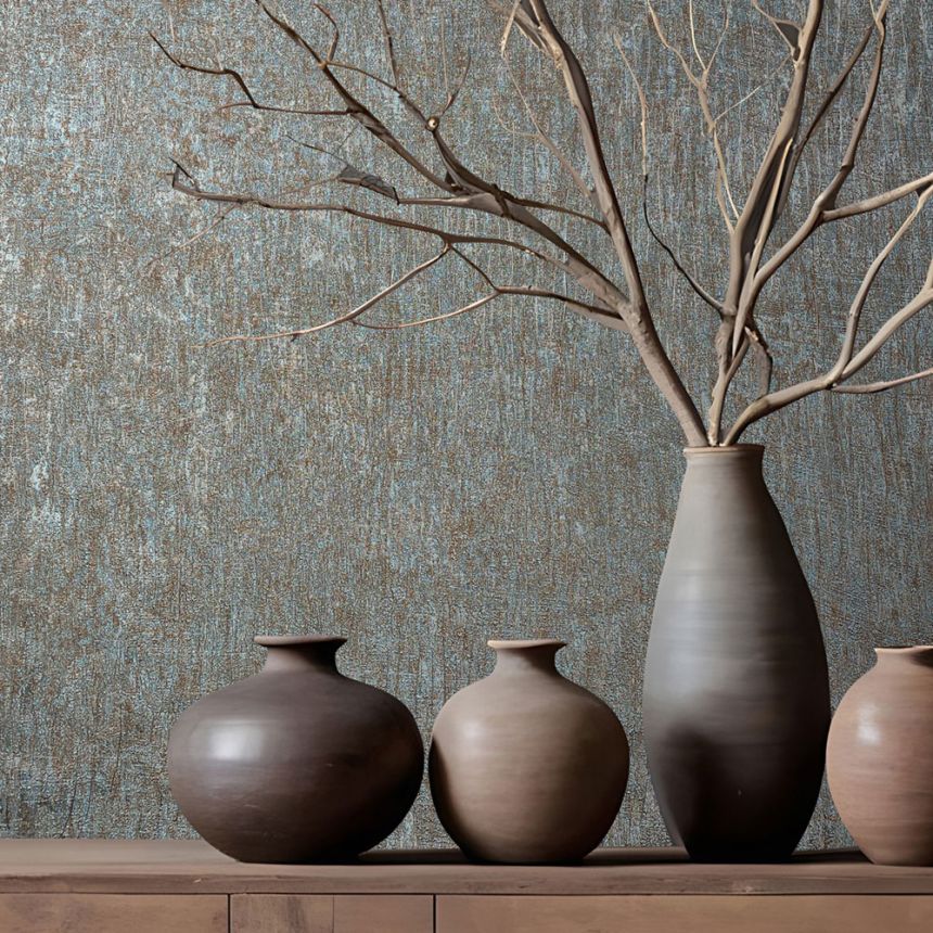 Vliesová tapeta na zeď, modro-hnědá, textura, 35526, Ritus, Marburg