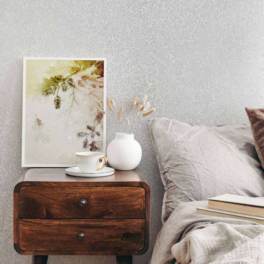 Vliesová tapeta na zeď, bílá, ornamenty, 35530, Ritus, Marburg