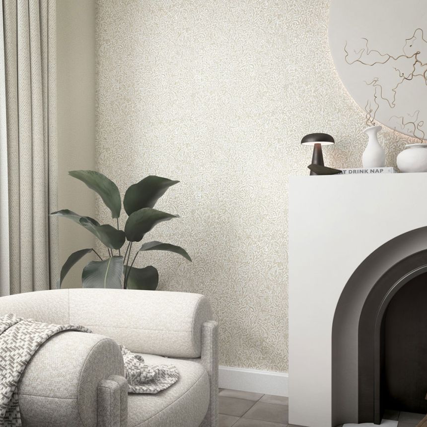 Vliesová tapeta na zeď, krémová, ornamenty, 35531, Ritus, Marburg