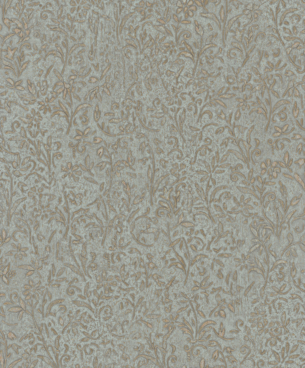 Vliesová tapeta na zeď, modro-zlatá, ornamenty, 35532, Ritus, Marburg