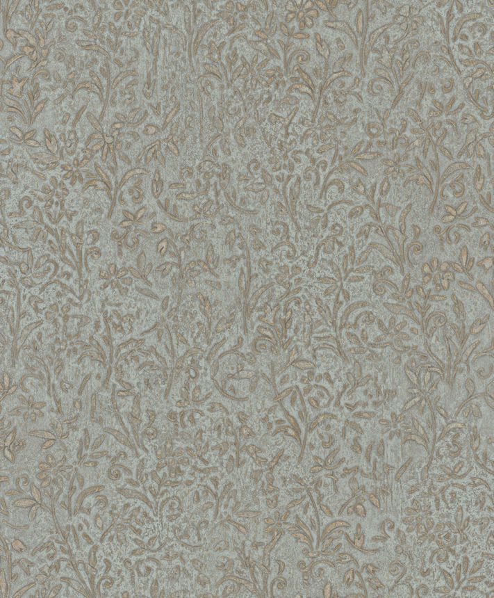 Vliesová tapeta na zeď, modro-zlatá, ornamenty, 35532, Ritus, Marburg