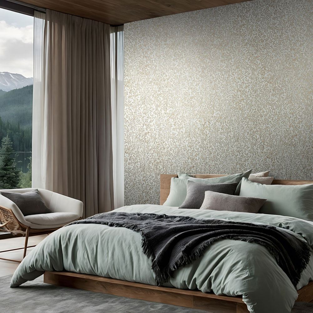 Vliesová tapeta na zeď, modro-zlatá, ornamenty, 35532, Ritus, Marburg