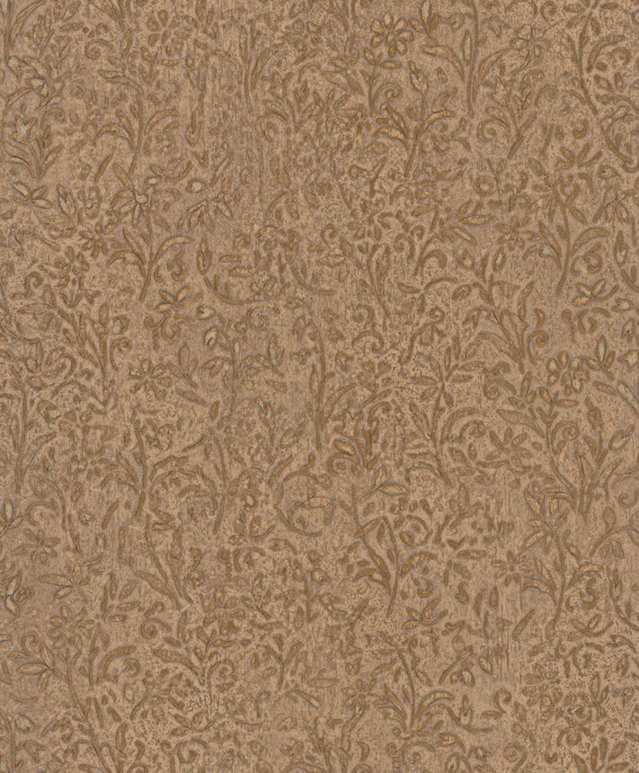 Vliesová tapeta na zeď, hnědo-bronzová, ornamenty, 35533, Ritus, Marburg