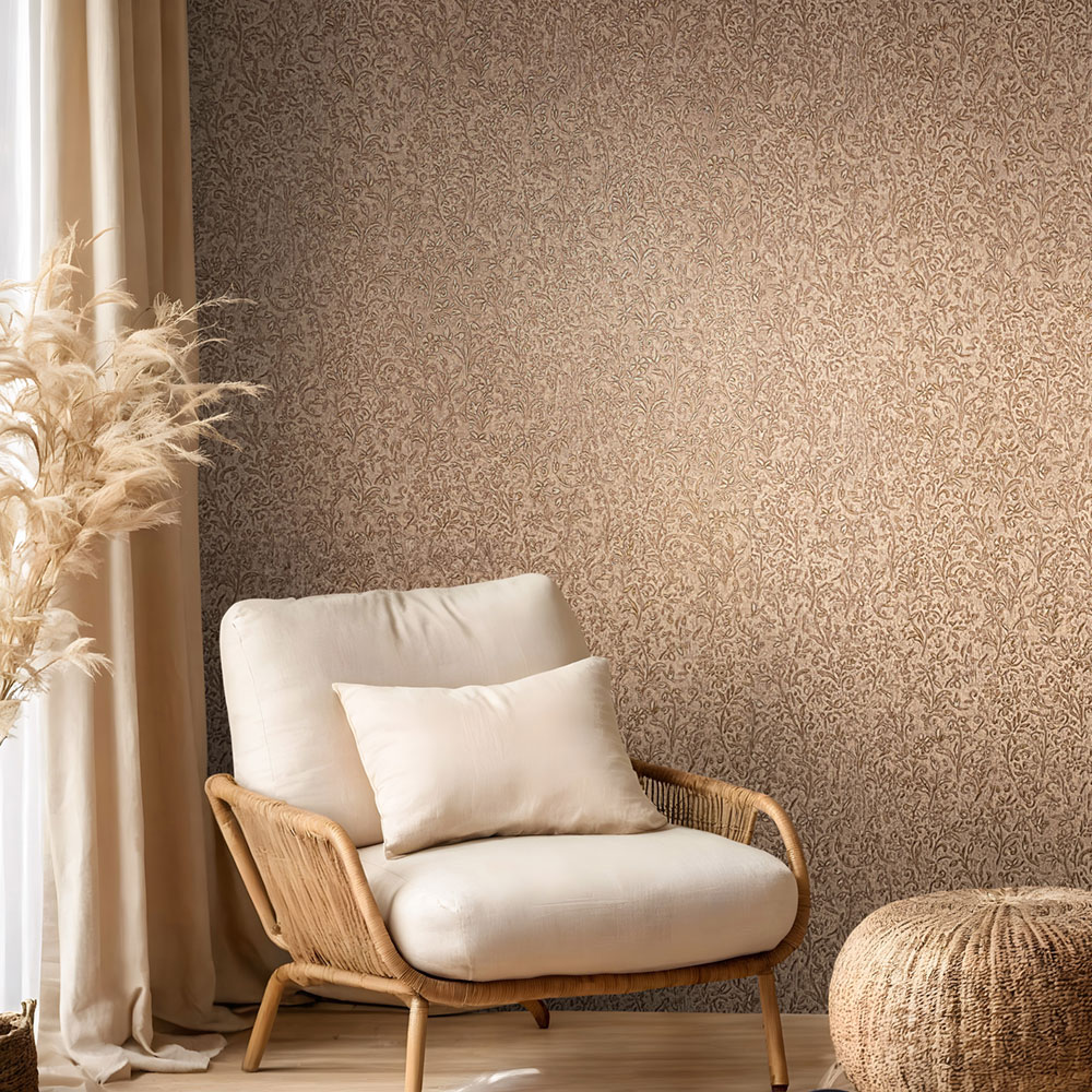 Vliesová tapeta na zeď, hnědo-bronzová, ornamenty, 35533, Ritus, Marburg
