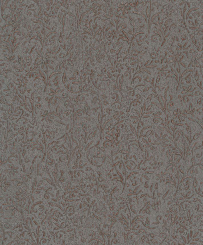 Vliesová tapeta na zeď, šedo-měděná, ornamenty, 35534, Ritus, Marburg