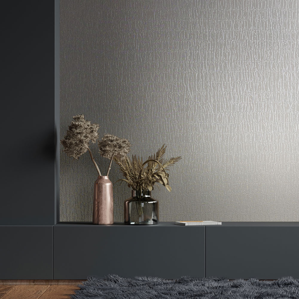 Vliesová tapeta na zeď, šedo-béžová, mačkaná látková textura, 34503, Kumano, Marburg
