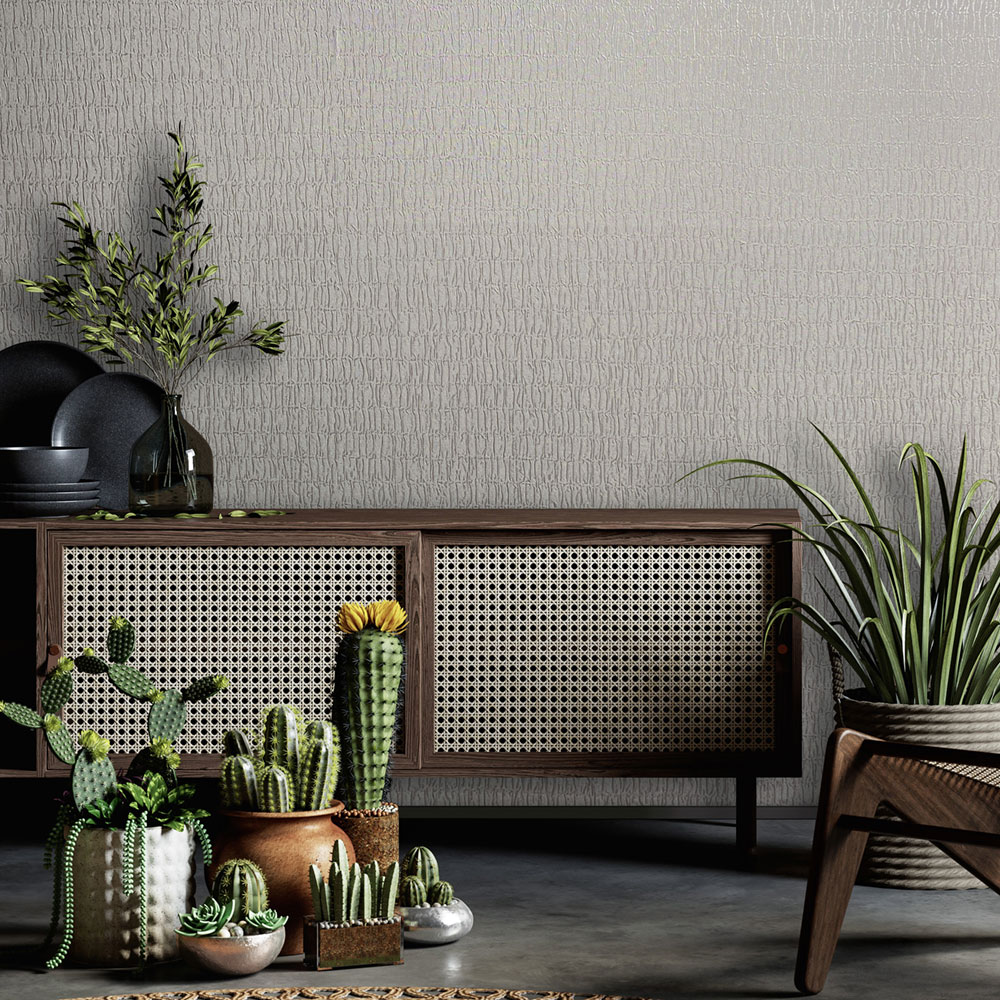 Vliesová tapeta na zeď, šedá, mačkaná látková textura, 34504, Kumano, Marburg